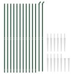 Gard plasă de sârmă cu țăruși de fixare, verde, 1,8×25 m