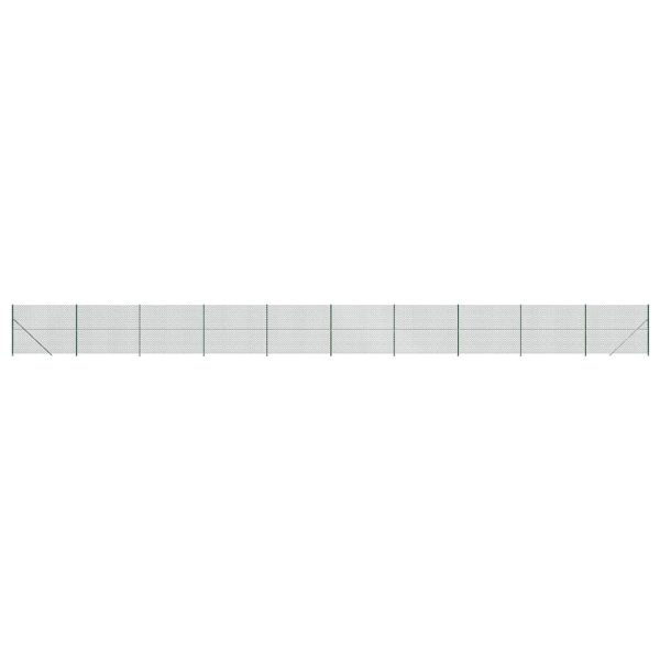 Gard plasă de sârmă cu bordură, verde, 2×25 m