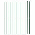 Gard plasă de sârmă cu bordură, verde, 2×25 m