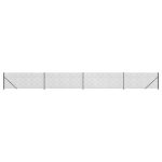 Gard plasă de sârmă cu bordură, antracit, 0,8×10 m