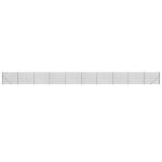 Gard plasă de sârmă cu bordură, antracit, 2,2×25 m