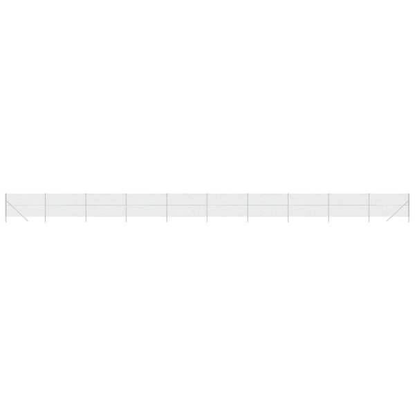 Gard de plasă de sârmă, argintiu, 1,8×25 m