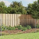 Gard plasă de sârmă cu țăruși de fixare, argintiu, 1,1×10 m