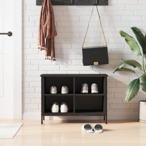 Pantofar, negru, 69x35x50 cm, lemn compozit