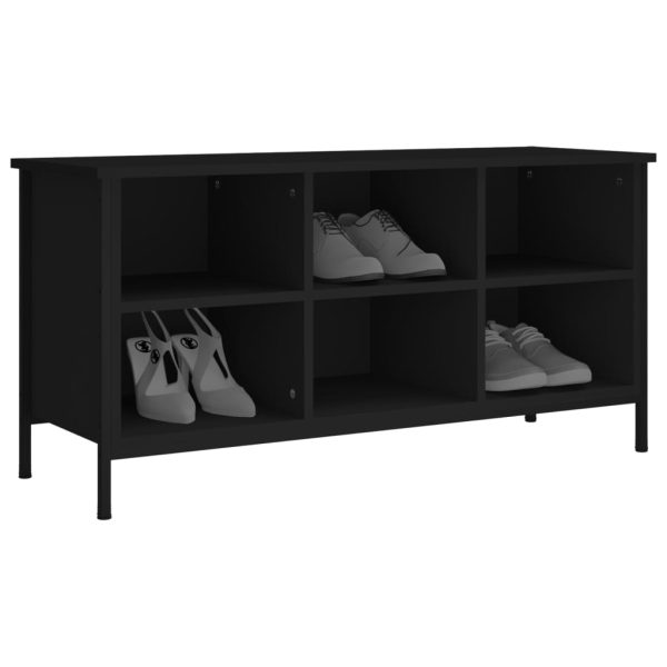 Pantofar, negru, 100x35x55 cm, lemn prelucrat