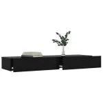 Comodă TV cu lumini LED, negru, 120x35x15,5 cm