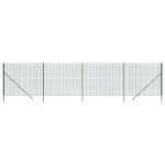 Gard plasă de sârmă, verde, 1,4×10 m, oțel galvanizat