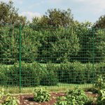 Gard plasă de sârmă, verde, 2,2×25 m, oțel galvanizat
