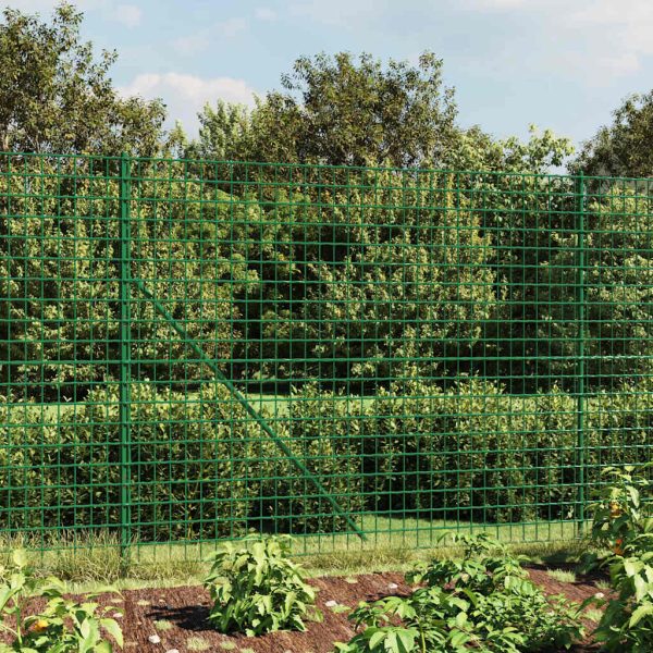 Gard plasă de sârmă, verde, 2,2×25 m, oțel galvanizat