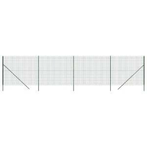 Gard plasă de sârmă, verde, 2,2×10 m, oțel galvanizat