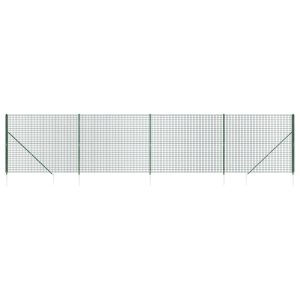 Gard plasă de sârmă cu țăruși de fixare, verde, 2×10 m