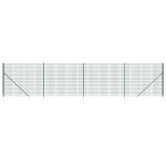 Gard plasă de sârmă cu țăruși de fixare, verde, 1,6×10 m