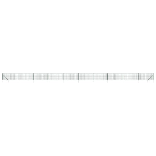 Gard plasă de sârmă cu țăruși de fixare, verde, 1×25 m