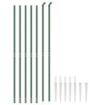 Gard plasă de sârmă cu țăruși de fixare, verde, 2,2×10 m