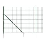 Gard plasă de sârmă cu țăruși de fixare, verde, 2,2×10 m