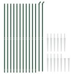 Gard plasă de sârmă cu țăruși de fixare, verde, 1,6×25 m