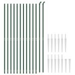 Gard plasă de sârmă cu țăruși de fixare, verde, 2×25 m