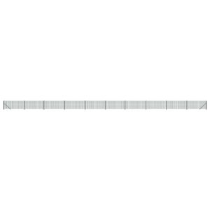 Gard plasă de sârmă cu bordură, verde, 1,1×25 m