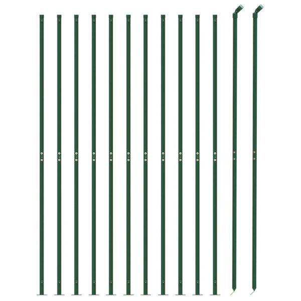 Gard plasă de sârmă cu bordură, verde, 1,6×25 m