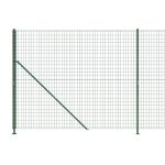 Gard plasă de sârmă cu bordură, verde, 1,6×25 m