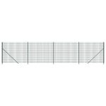 Gard plasă de sârmă cu bordură, verde, 1,4×10 m