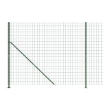 Gard plasă de sârmă cu bordură, verde, 1,4×10 m