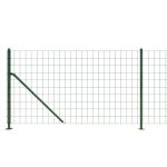 Gard plasă de sârmă cu bordură, verde, 0,8×25 m
