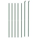 Gard plasă de sârmă cu bordură, verde, 1,6×10 m