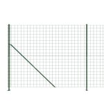 Gard plasă de sârmă cu bordură, verde, 1,6×10 m