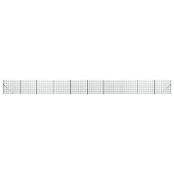 Gard plasă de sârmă cu bordură, verde, 1,8×25 m
