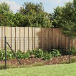 Gard plasă de sârmă, antracit, 1,1×10 m, oțel galvanizat