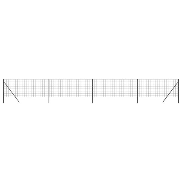 Gard plasă de sârmă, antracit, 1×10 m, oțel galvanizat