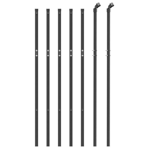 Gard plasă de sârmă, antracit, 1×10 m, oțel galvanizat