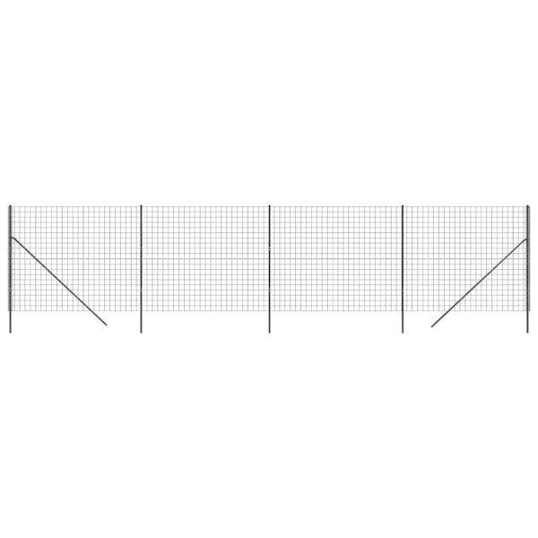 Gard plasă de sârmă, antracit, 1,4×10 m, oțel galvanizat
