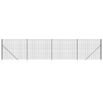 Gard plasă de sârmă cu țăruși de fixare, antracit, 1,6×10 m