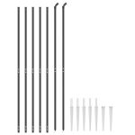 Gard plasă de sârmă cu țăruși de fixare, antracit, 2×10 m