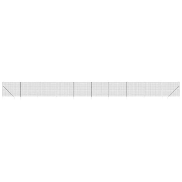 Gard plasă de sârmă cu țăruși de fixare, antracit, 1,6×25 m