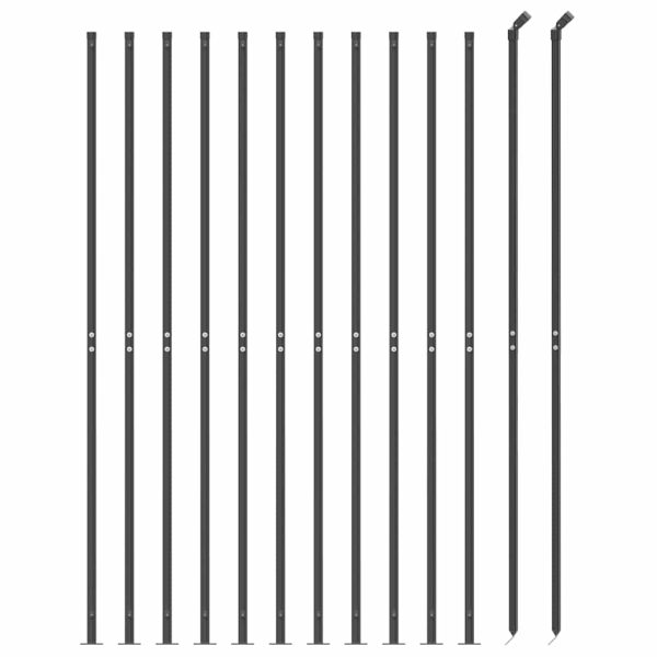 Gard plasă de sârmă cu bordură, antracit, 1,8×25 m