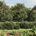 Gard plasă de sârmă cu bordură, antracit, 1,8×25 m