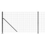 Gard plasă de sârmă cu bordură, antracit, 1×25 m