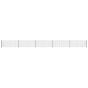 Gard plasă de sârmă cu bordură, antracit, 2×25 m