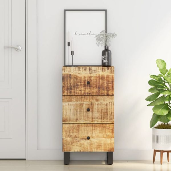 Servantă cu 3 sertare, 40×33,5×75 cm, lemn masiv de mango