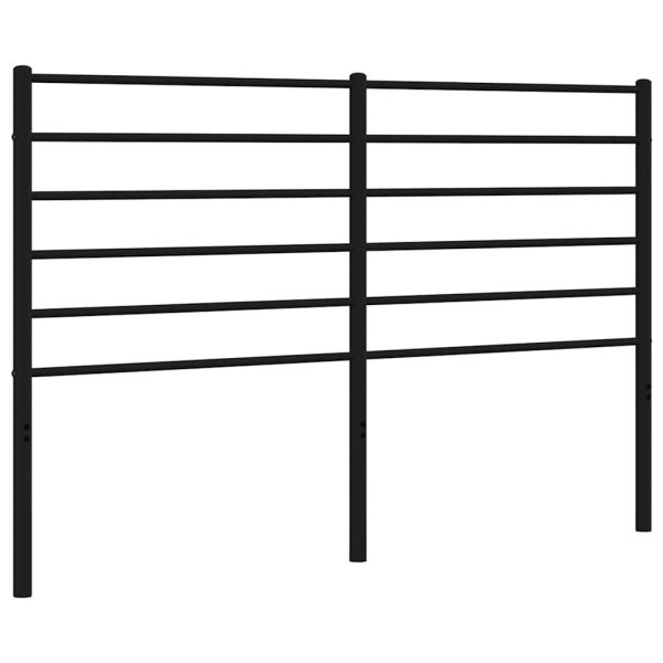 Tăblie de pat metalică, negru, 120 cm