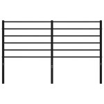 Tăblie de pat metalică, negru, 120 cm