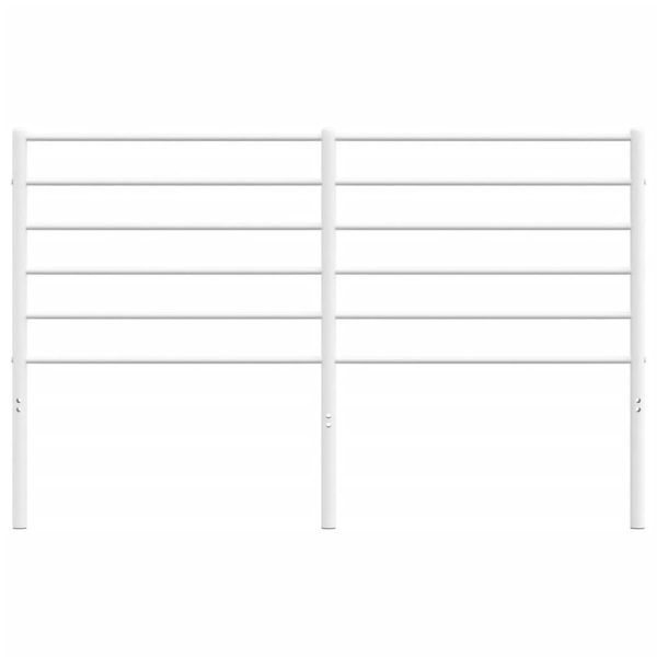 Tăblie de pat metalică, alb, 120 cm