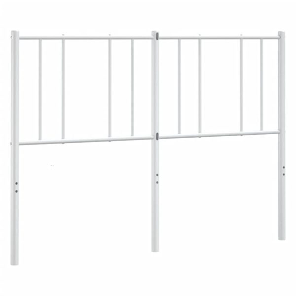 Tăblie de pat metalică, alb, 160 cm
