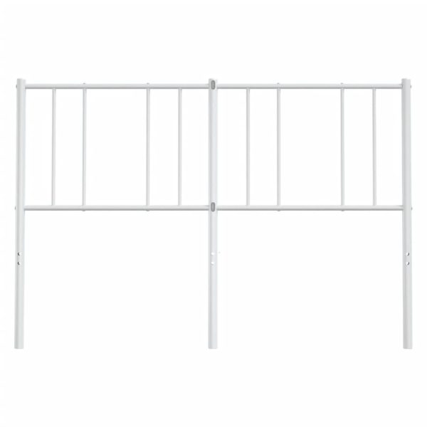 Tăblie de pat metalică, alb, 160 cm