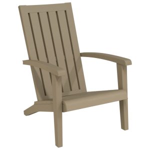Scaun Adirondack de grădină, maro deschis, polipropilenă