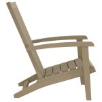 Scaun Adirondack de grădină, maro deschis, polipropilenă