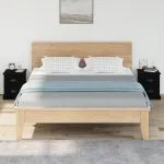 Noptiere, 2 buc, negru, 39x39x47,5 cm, lemn prelucrat